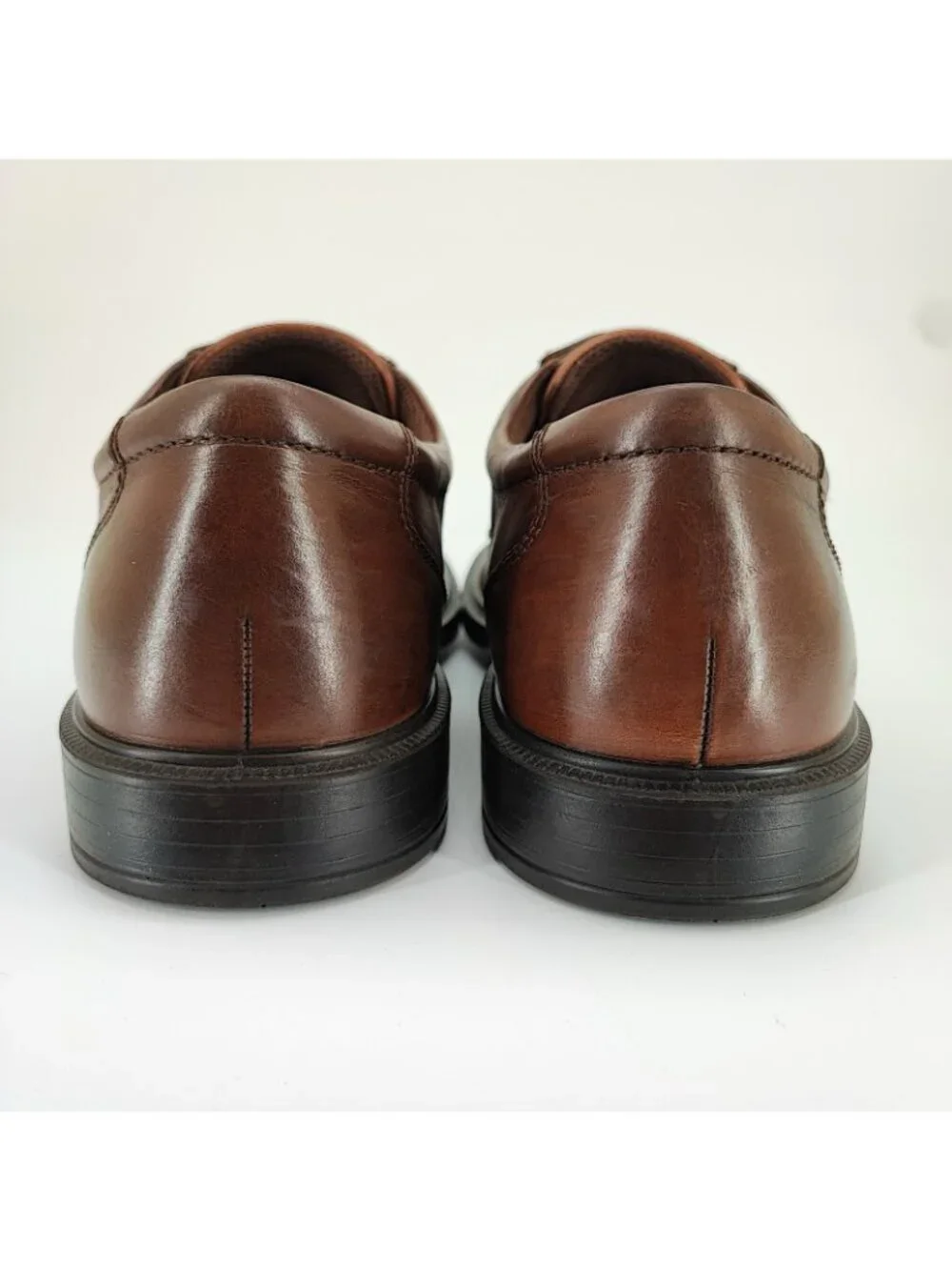 ECCO Helsinki 2 Men's Size 12 US Brown Leather Derby Dress Shoes Oxfords